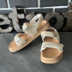 a new day Cream and Tan Sandals